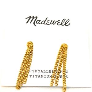 NWT Madewell gold chain earrings